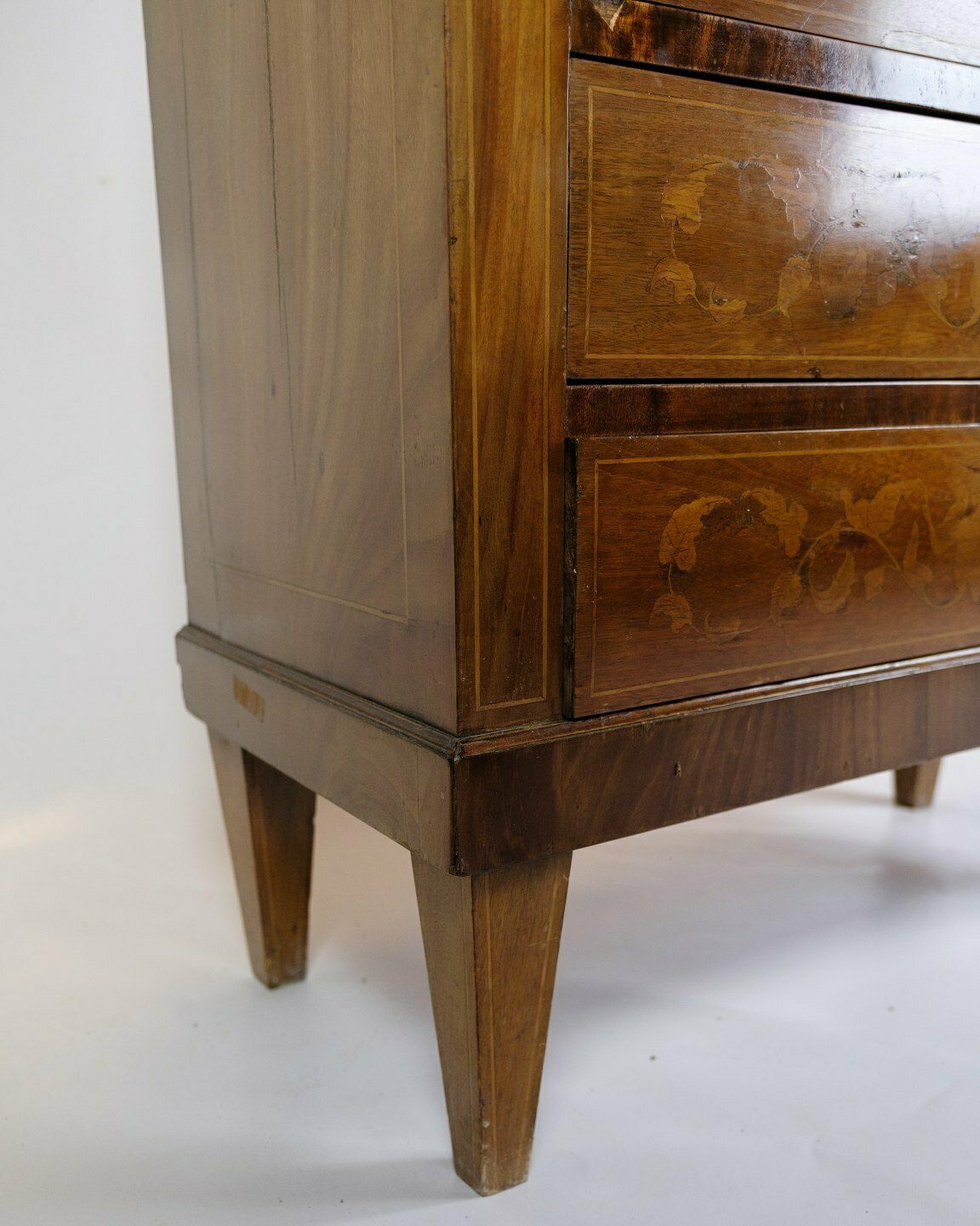 photo for sale Secretary Empire Style In Hand Polished Mahogany With Intarsia From 1820