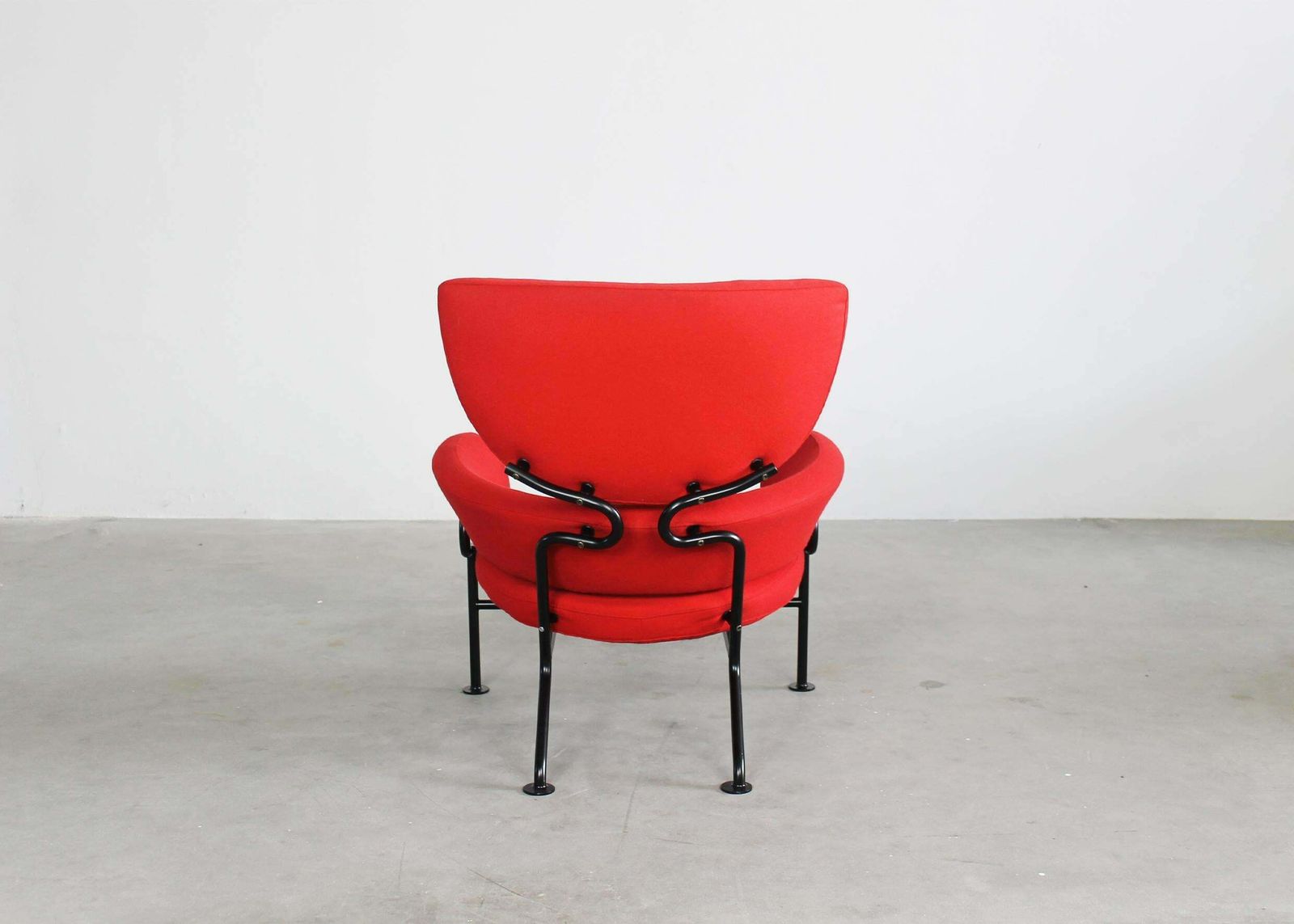 Franco Albini Pl19 Or Tre Pezzi Armchair In Red Fabric By Poggi 1970s photo Furniture