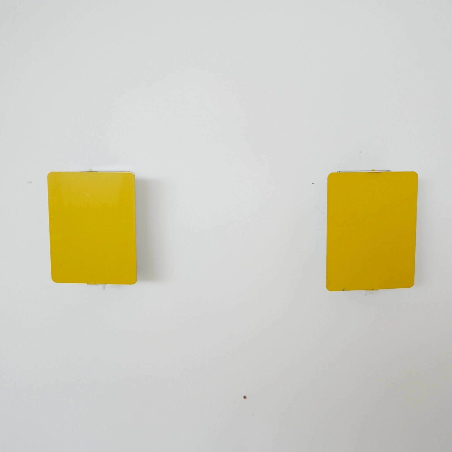 Charlotte Perriand Original Yellow Mid Century Wall Lights (3 Available) photo for sale