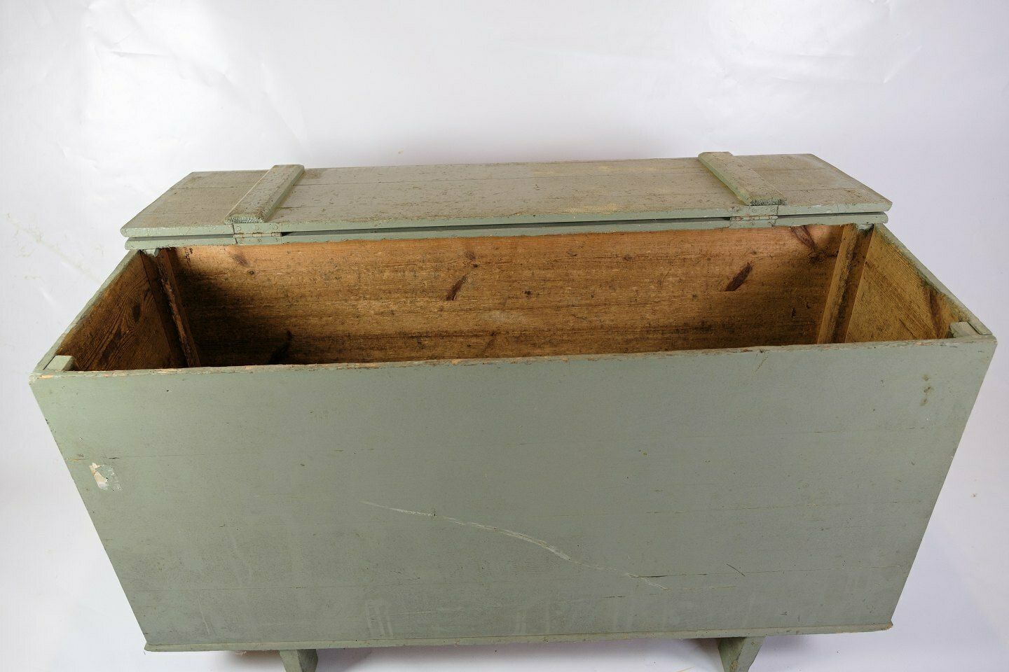 Antique Stoage Chest Grey Painted From 1930s photo for sale