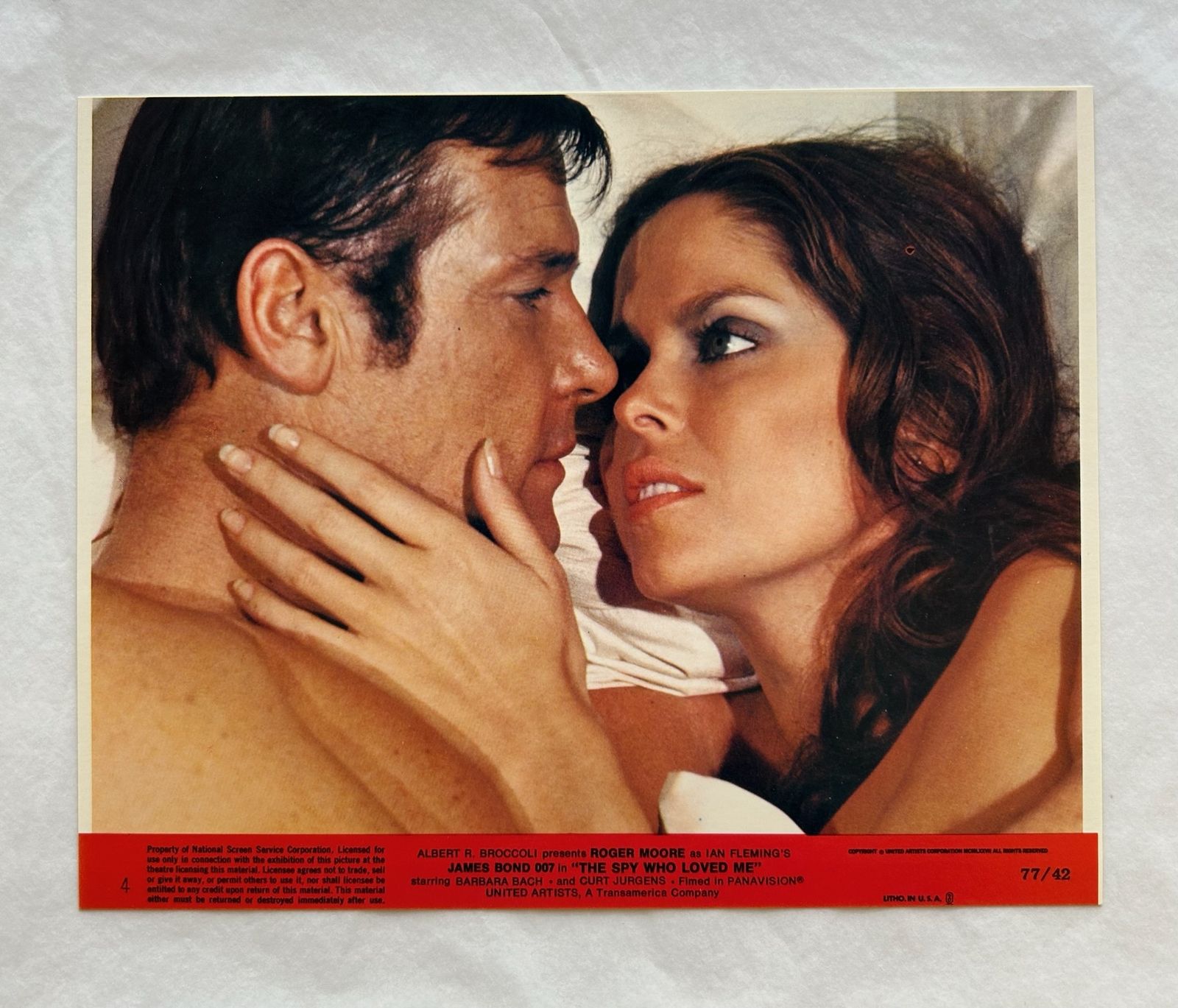 James Bond The Spy Who Loved Me   Original 1977 Lobby Card #4 photo furniture