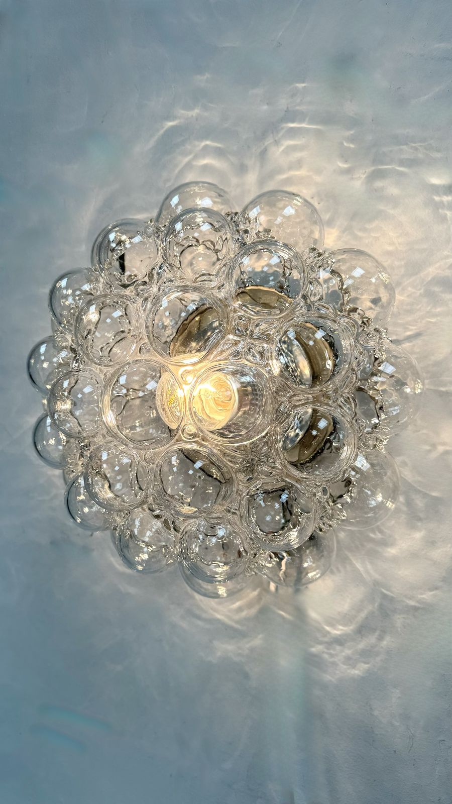Mid Century Bubble Glass Ceiling Lamp By Helena Tynell For Limburg, Germany 1970si’m photo Lighting