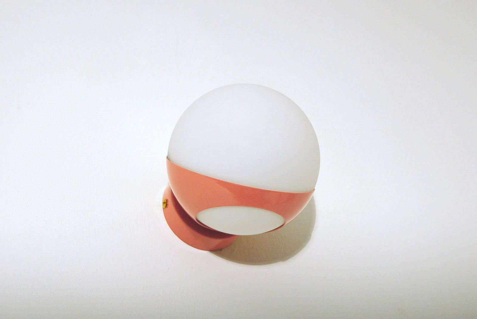 Pair Of Wall Lamp Glass Sphere Art. A 027   Pink Color photo for sale