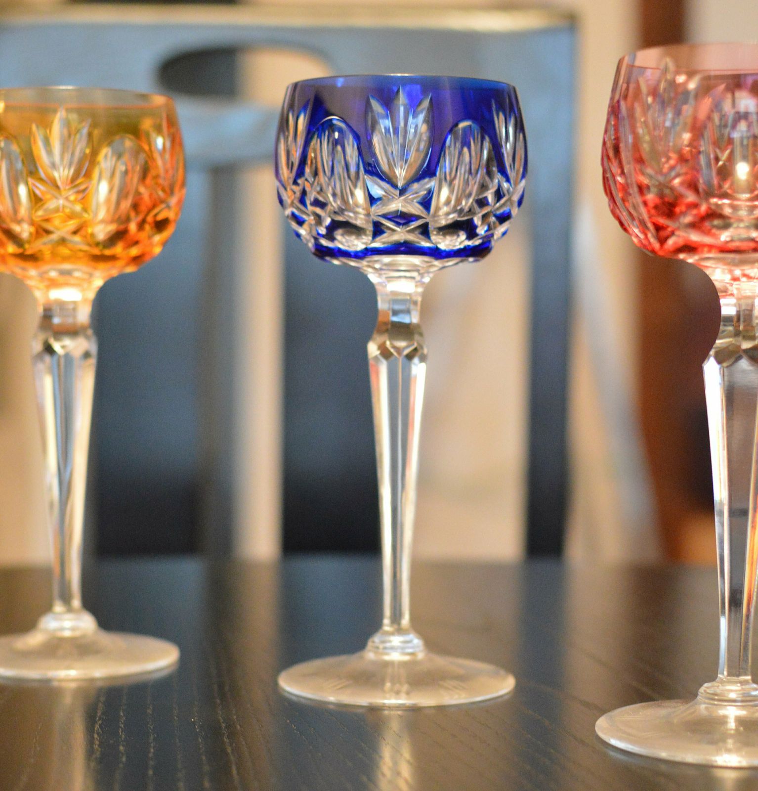 5 Crystal Wine Glass Color Wine Goblet | Cut Pattern By Nachtmann, photo vinterior