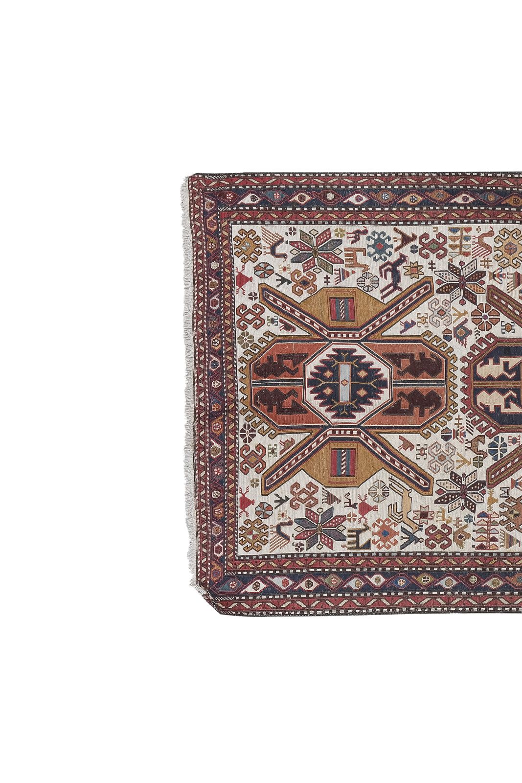1960s Turkish Animal Pictorial Soumac Rug 3'4'' X 6'4'' photo 800.0