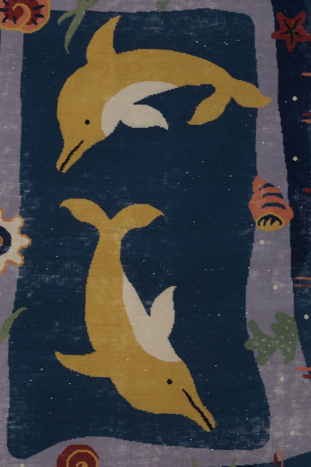 Handknotted Turkish Dolphin Pictorial Rug 3'11'' X 5'10'' photo furniture