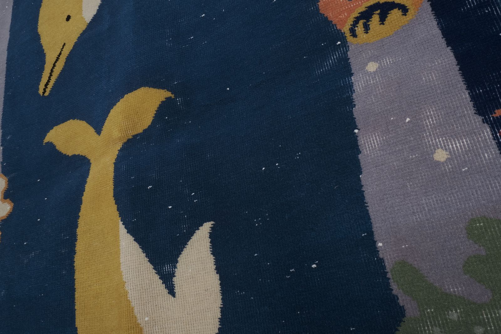Handknotted Turkish Dolphin Pictorial Rug 3'11'' X 5'10'' photo for sale