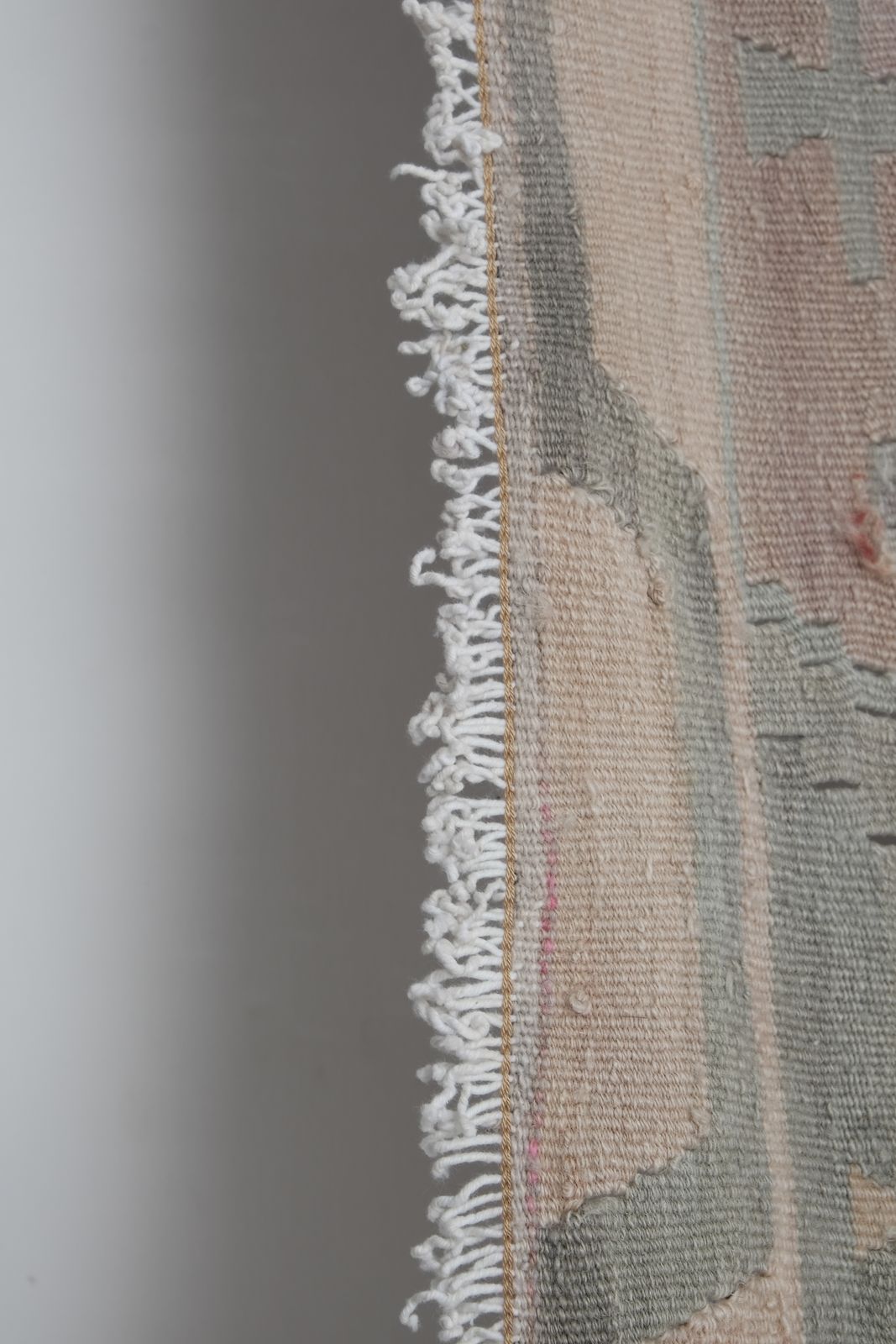 photo for sale 1960s Turkish Pastel Foyer Kilim Runner 4'8'' X 13'9''