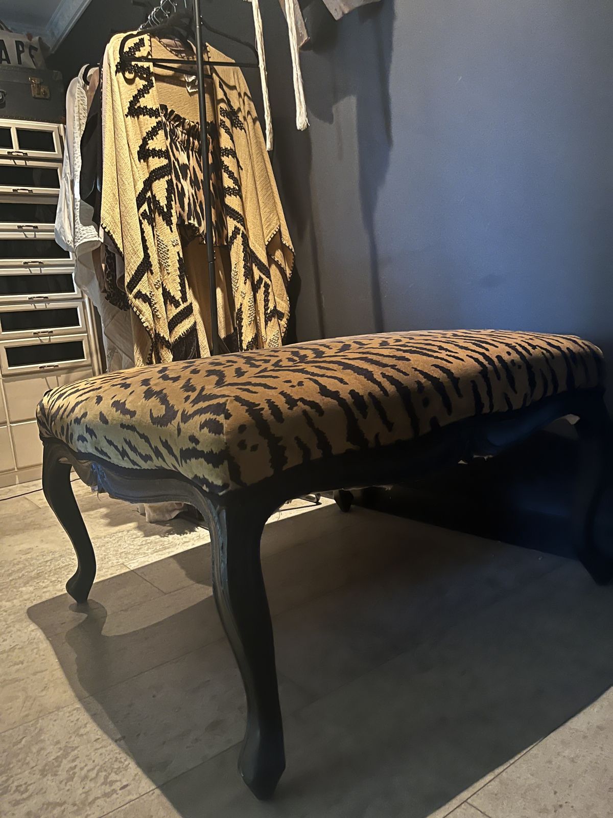 House Of Hackney Tigre Velvet Foot Stool