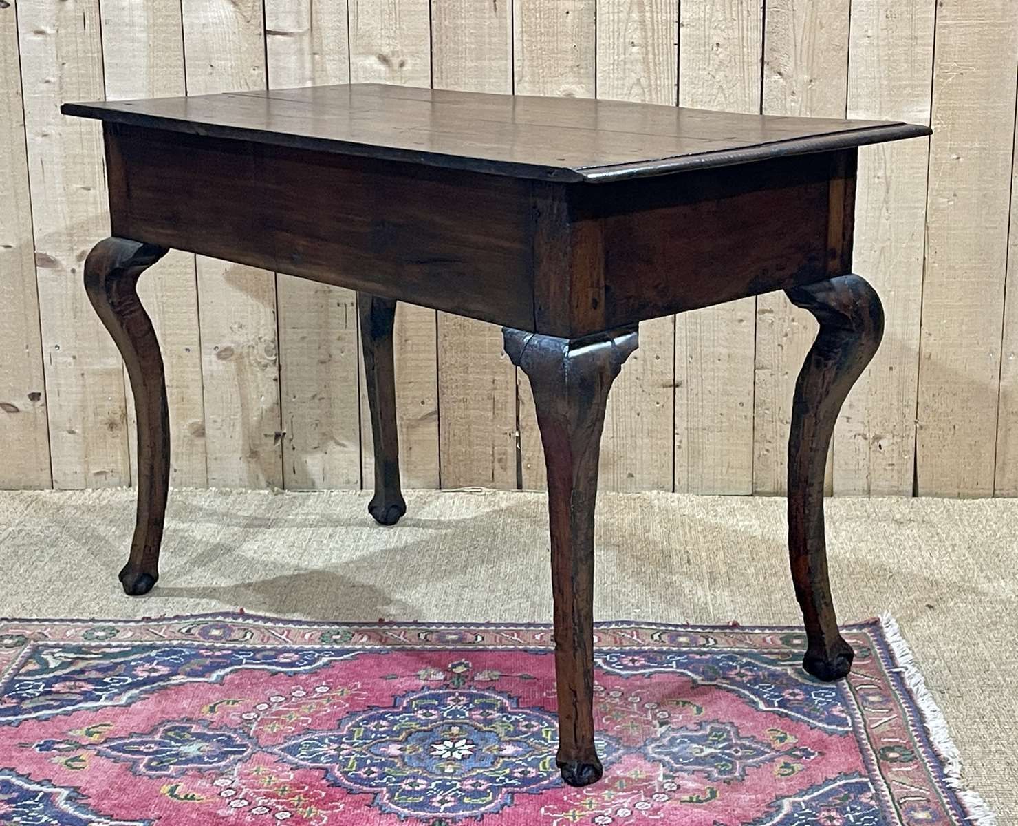 Rustic English Console From The 18th Century In Chestnut And Cherry photo Furniture