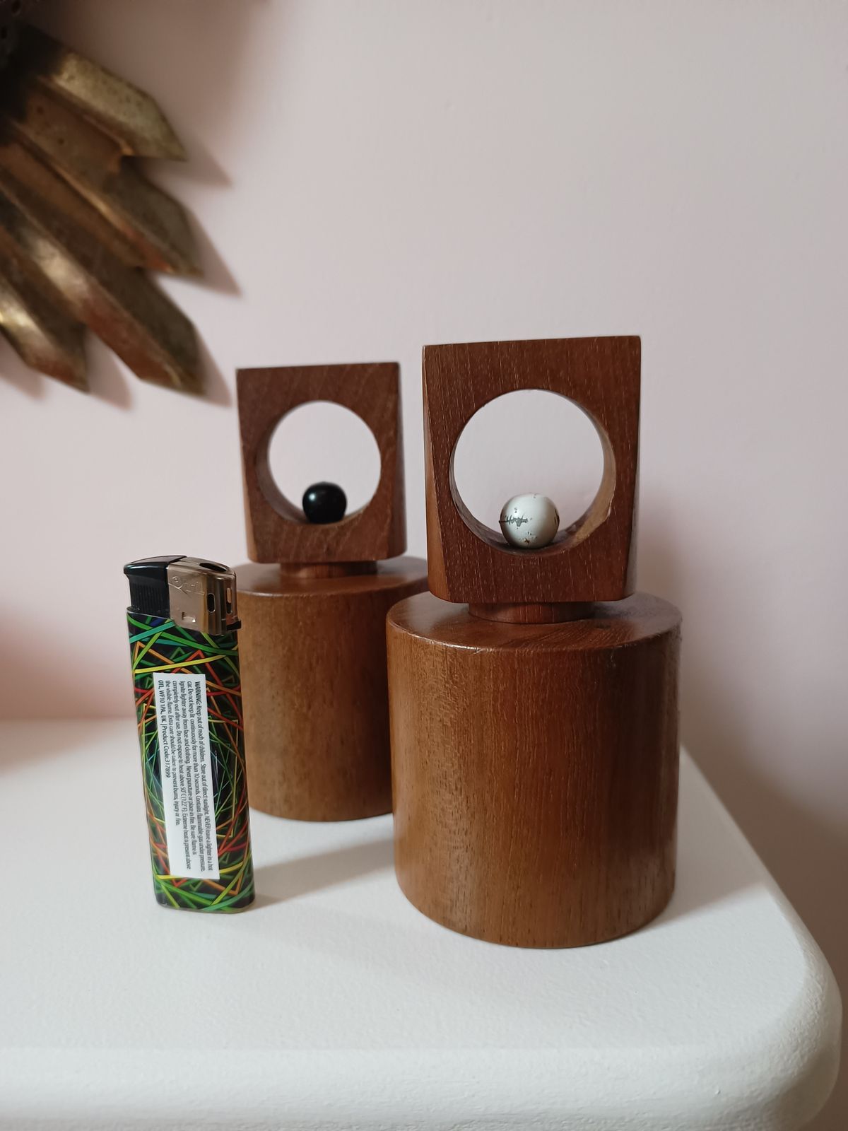 Pair Danish C1950 Jens Quistgaard Dansk Or Laurids Lonborg Teak Condiments Peppermill Saltmill Nissen photo buy