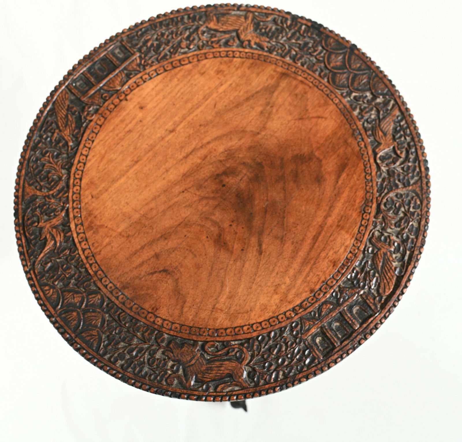 photo vinterior Carved Burmese Side Table Myanmar Burma Furniture 1840