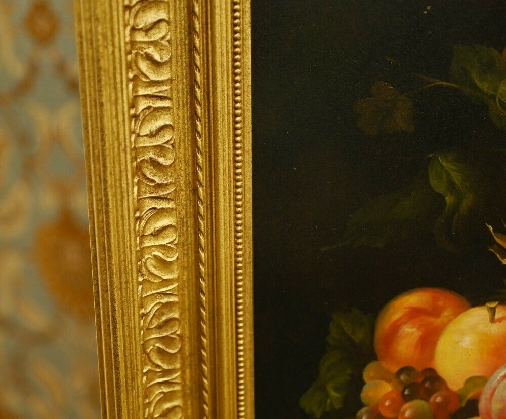 Italian Oil Painting Fruit Still Life Art photo for sale