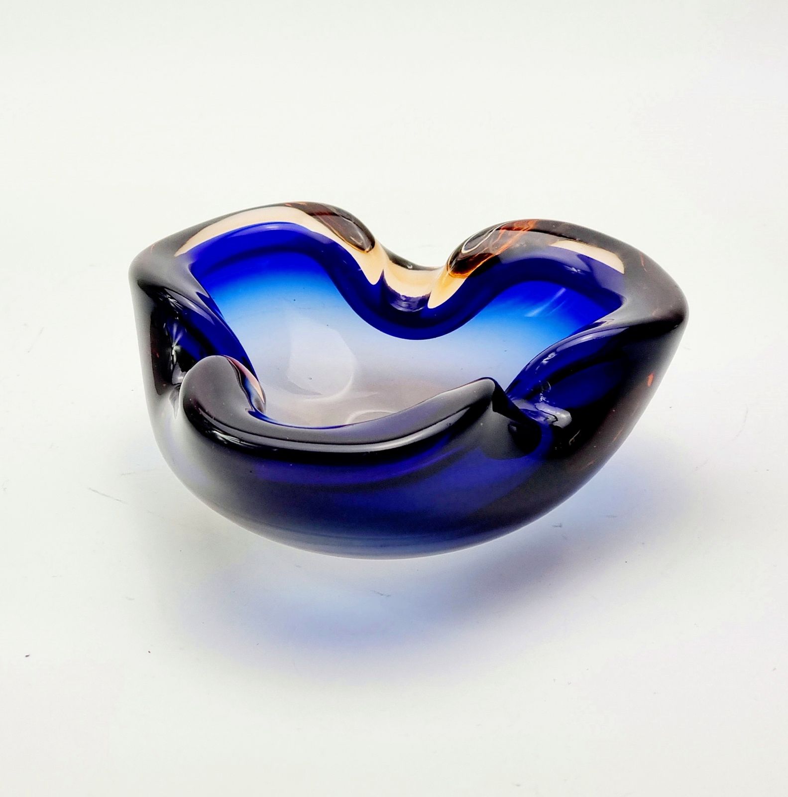 Mid Century Sommerso Murano Glazen Schaal Van Flavio Poli Voor Seguso, Italië, Jaren 1960 photo furniture