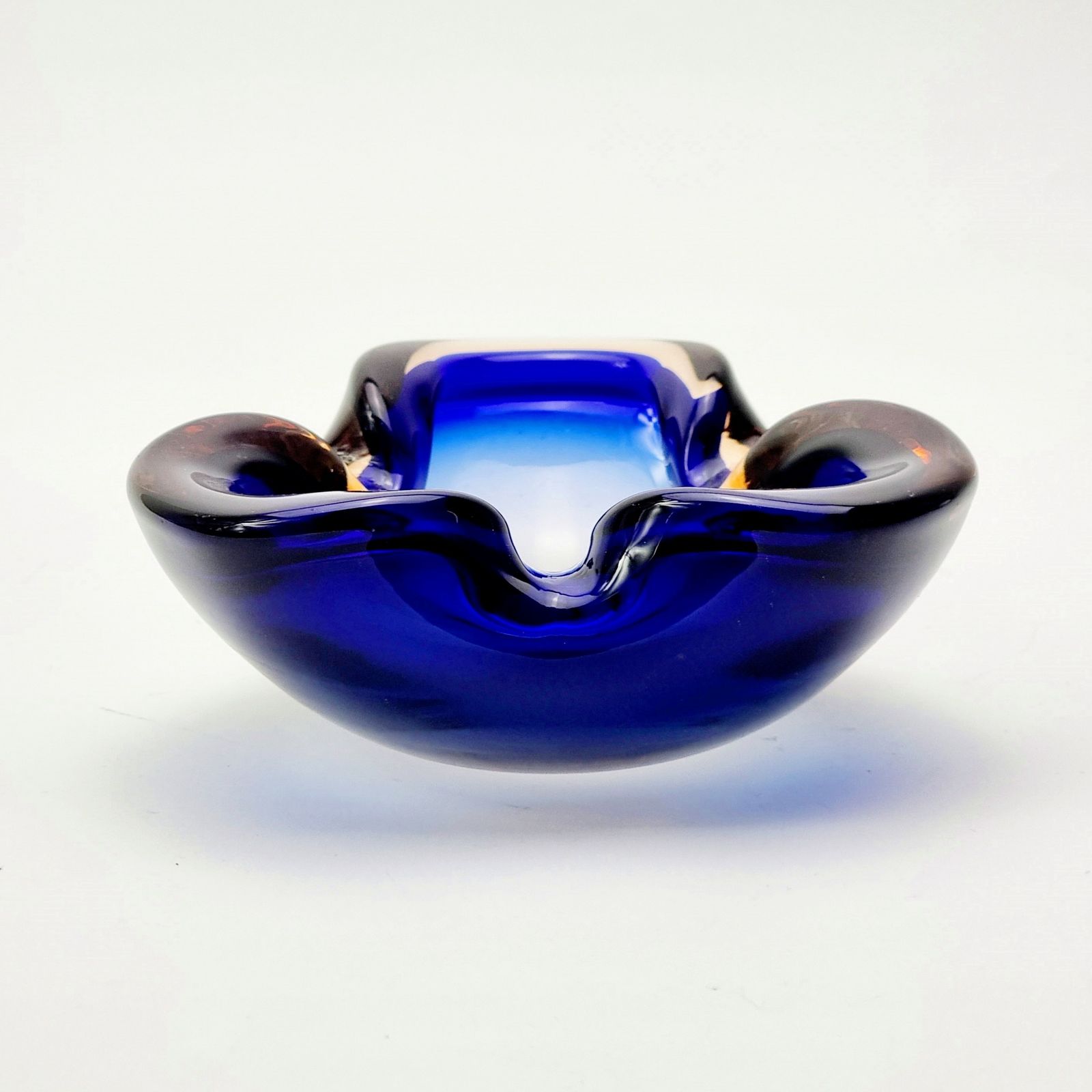 Mid Century Sommerso Murano Glass Bowl By Flavio Poli For Seguso, Italy, 1960s photo Home Decor