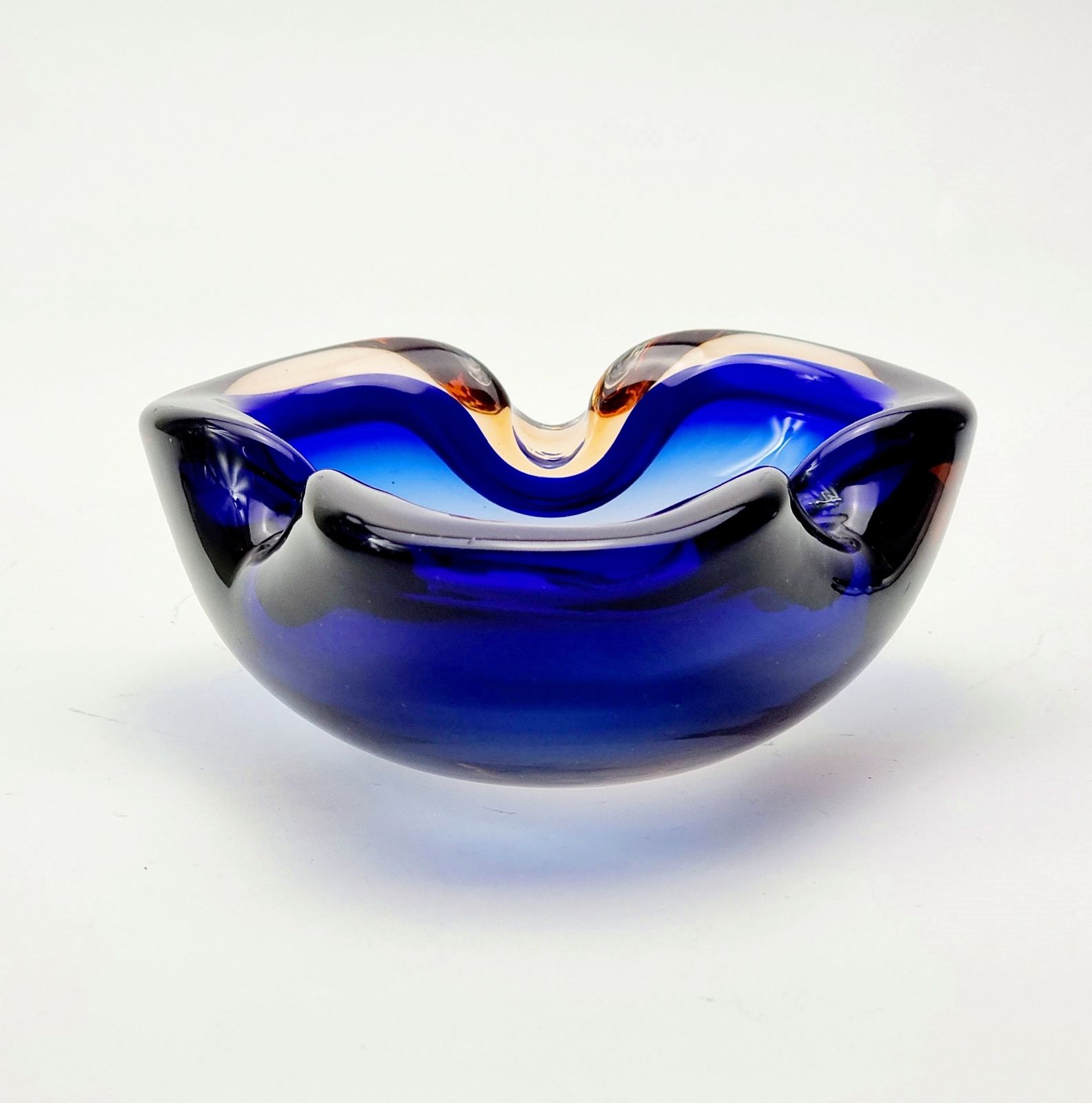 Mid Century Sommerso Murano Glazen Schaal Van Flavio Poli Voor Seguso, Italië, Jaren 1960 photo 120.0