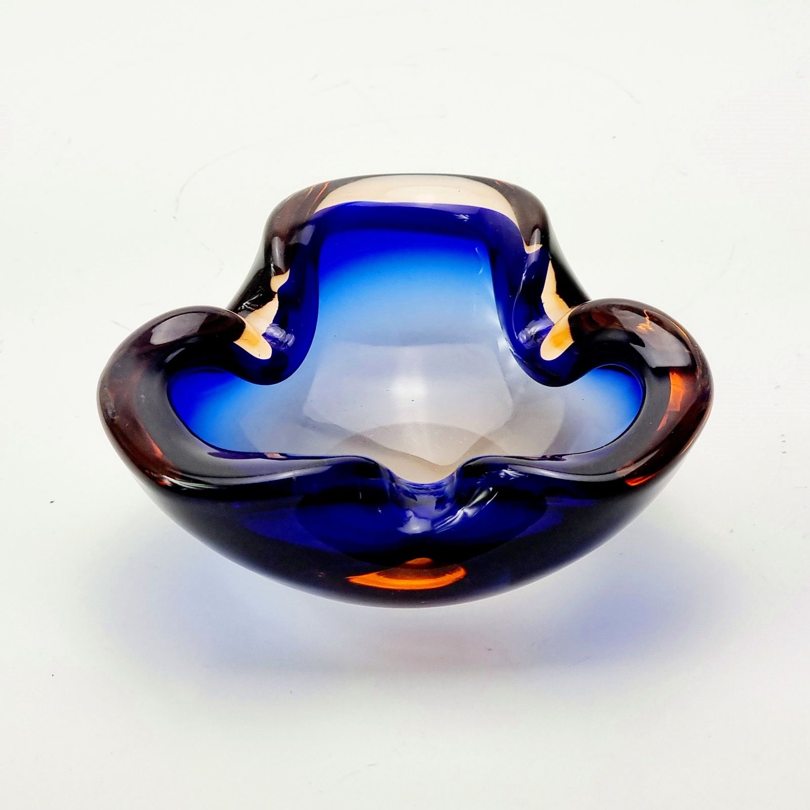 Mid Century Sommerso Murano Glass Bowl By Flavio Poli For Seguso, Italy, 1960s photo vinterior
