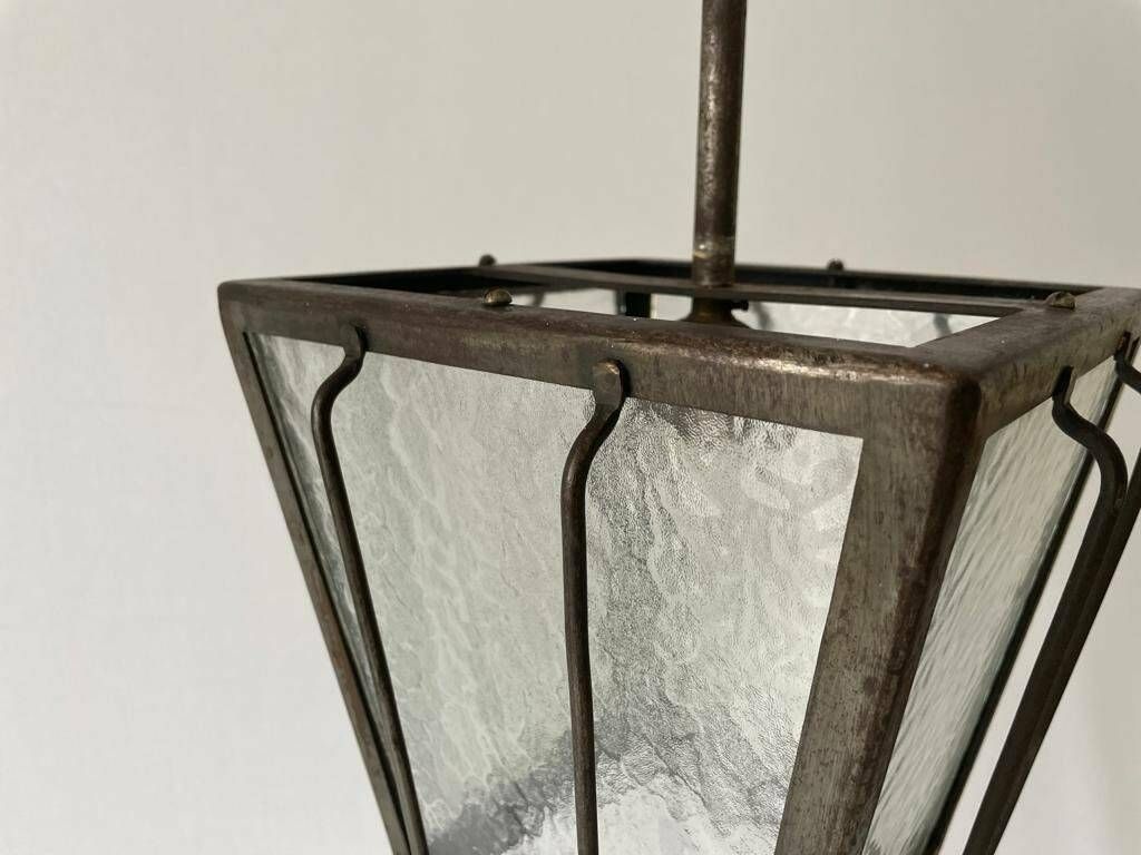 photo for sale Industrial Type Frosted Glass Milano Apartment Pair Of Ceiling Lamps, 1950s, Italy