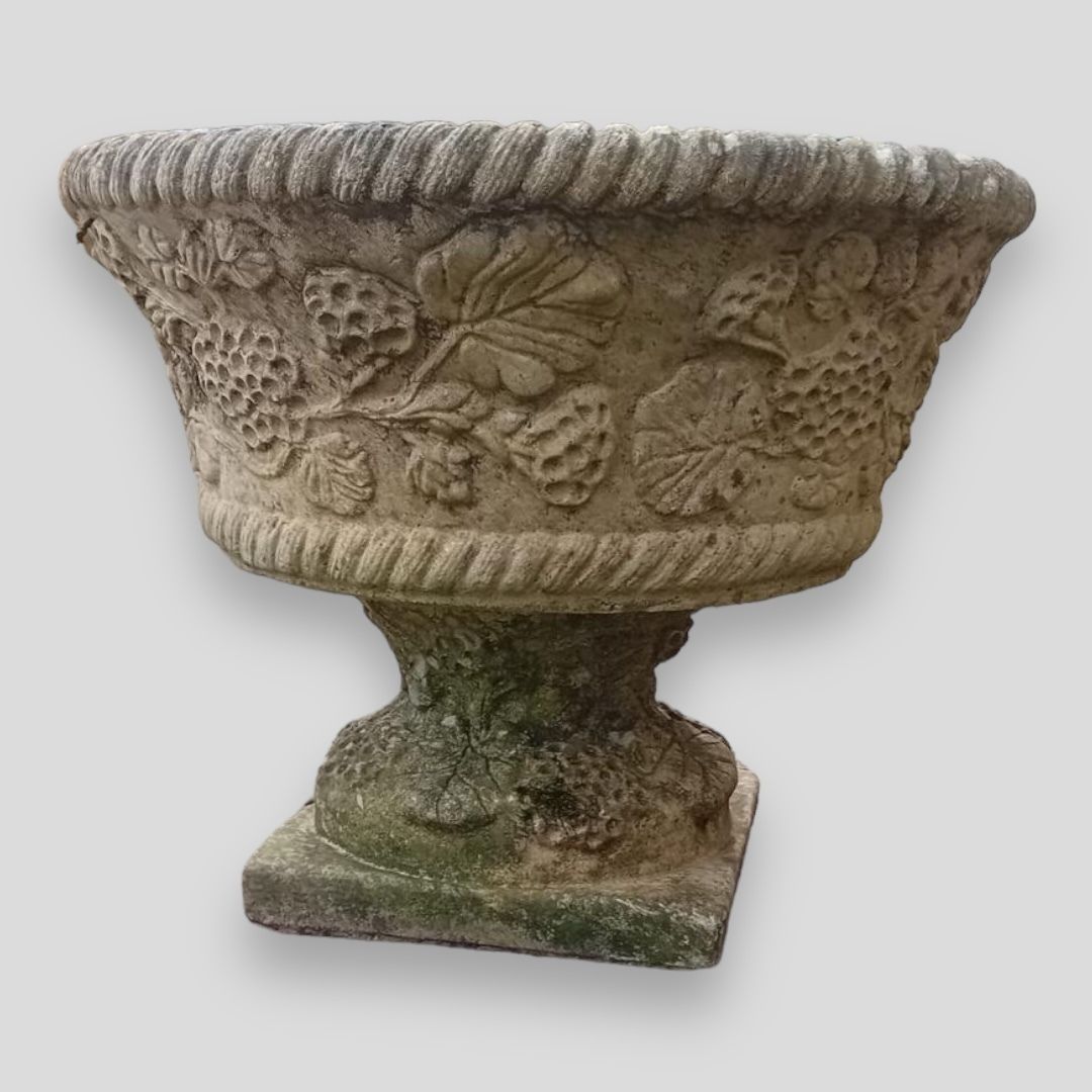 photo furniture A Pair Of Smart Sandford Stone Planters On Plinths
