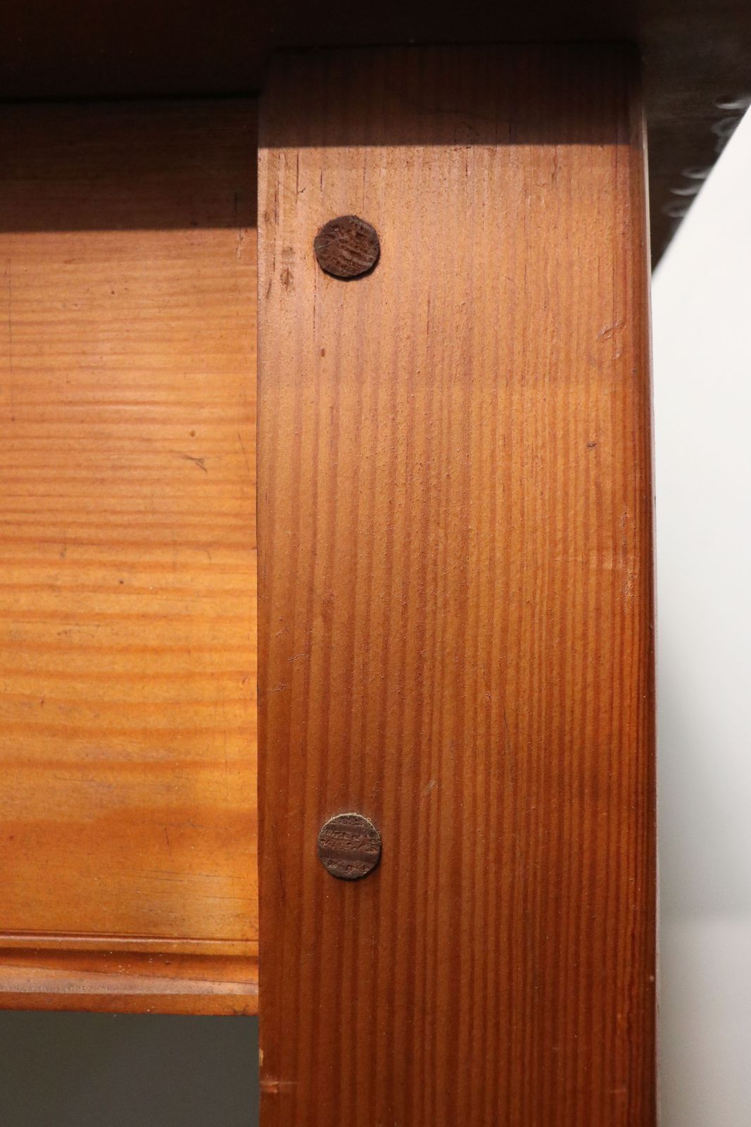 A Lovely Victorian Stained Pine And Elm Topped Table. photo buy
