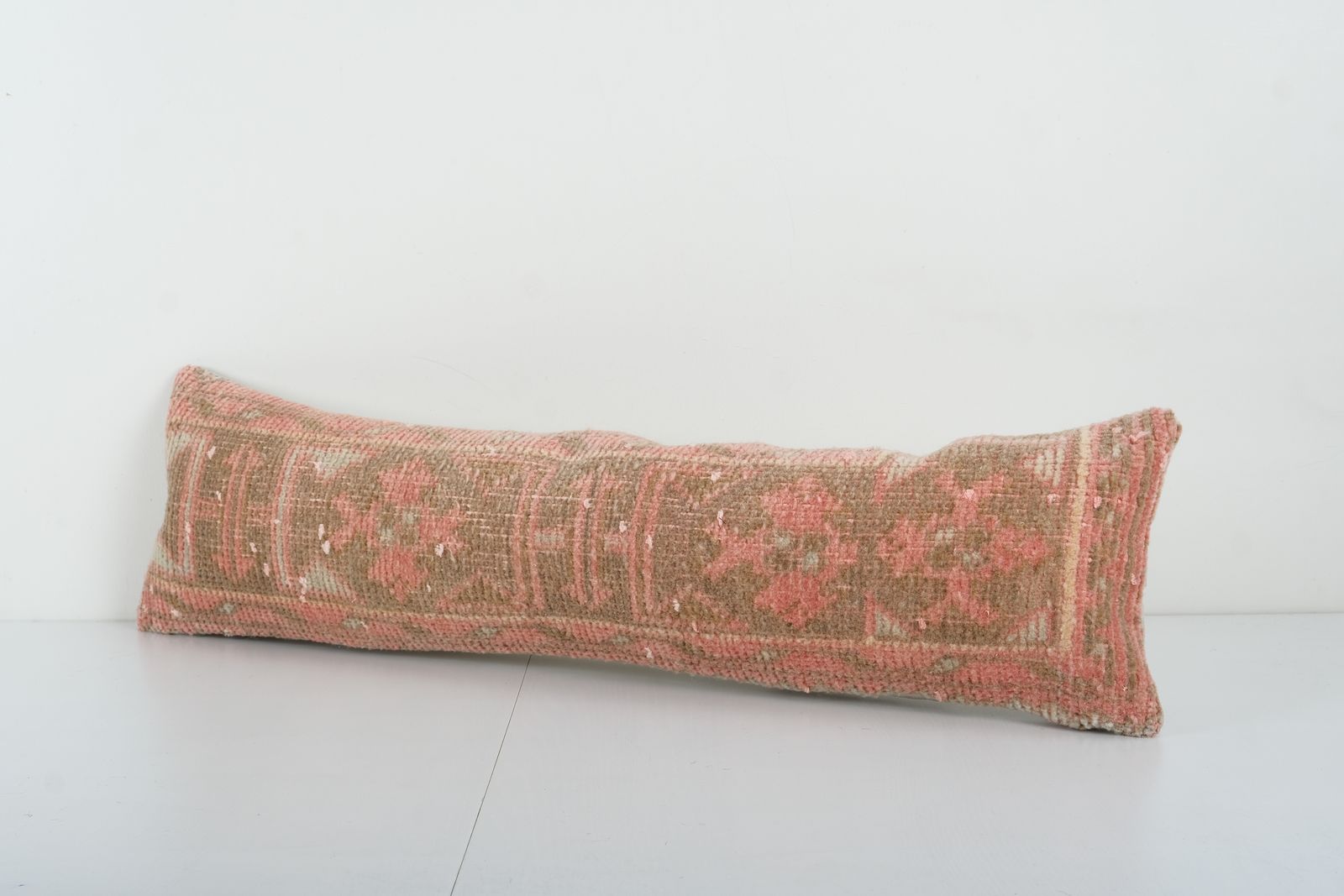 Bohemian Bedding  Pillow Cover, Long Turkish Lumbar Pillow With Mid Century Design, Wool Woven Hippie  Pillow photo for sale