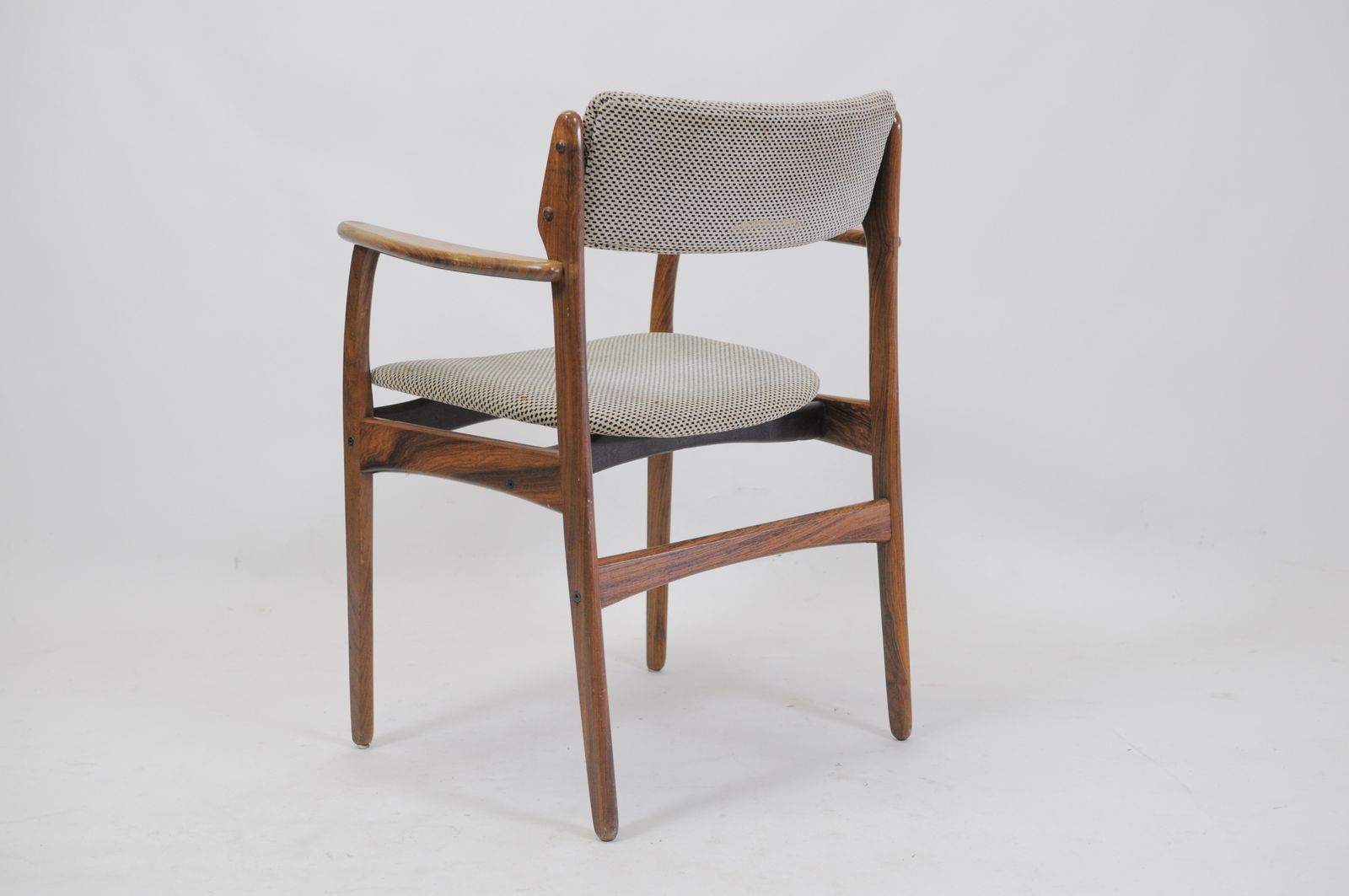 1960s Set Of Four Erik Buch Model 50 Armchairs In Rosewood Reupholstered With Fabric Of Choice photo vintage