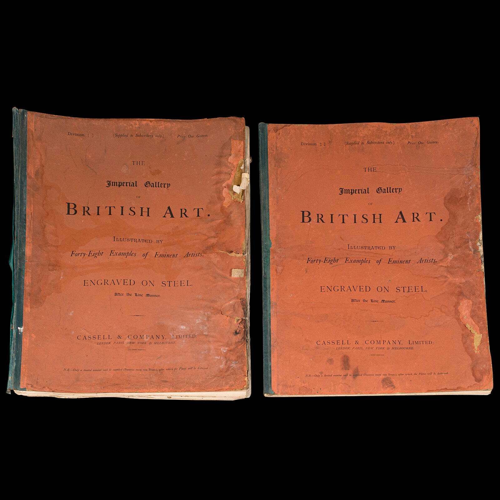 4 Vols Antique Folio, Imperial Gallery Of British Art, Engravings, Victorian photo furniture