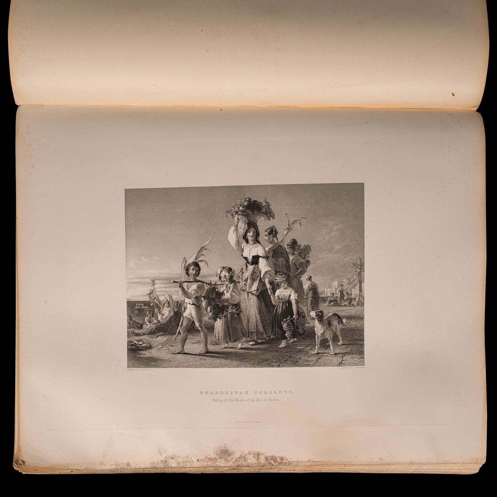 photo for sale 4 Vols Antique Folio, Imperial Gallery Of British Art, Engravings, Victorian