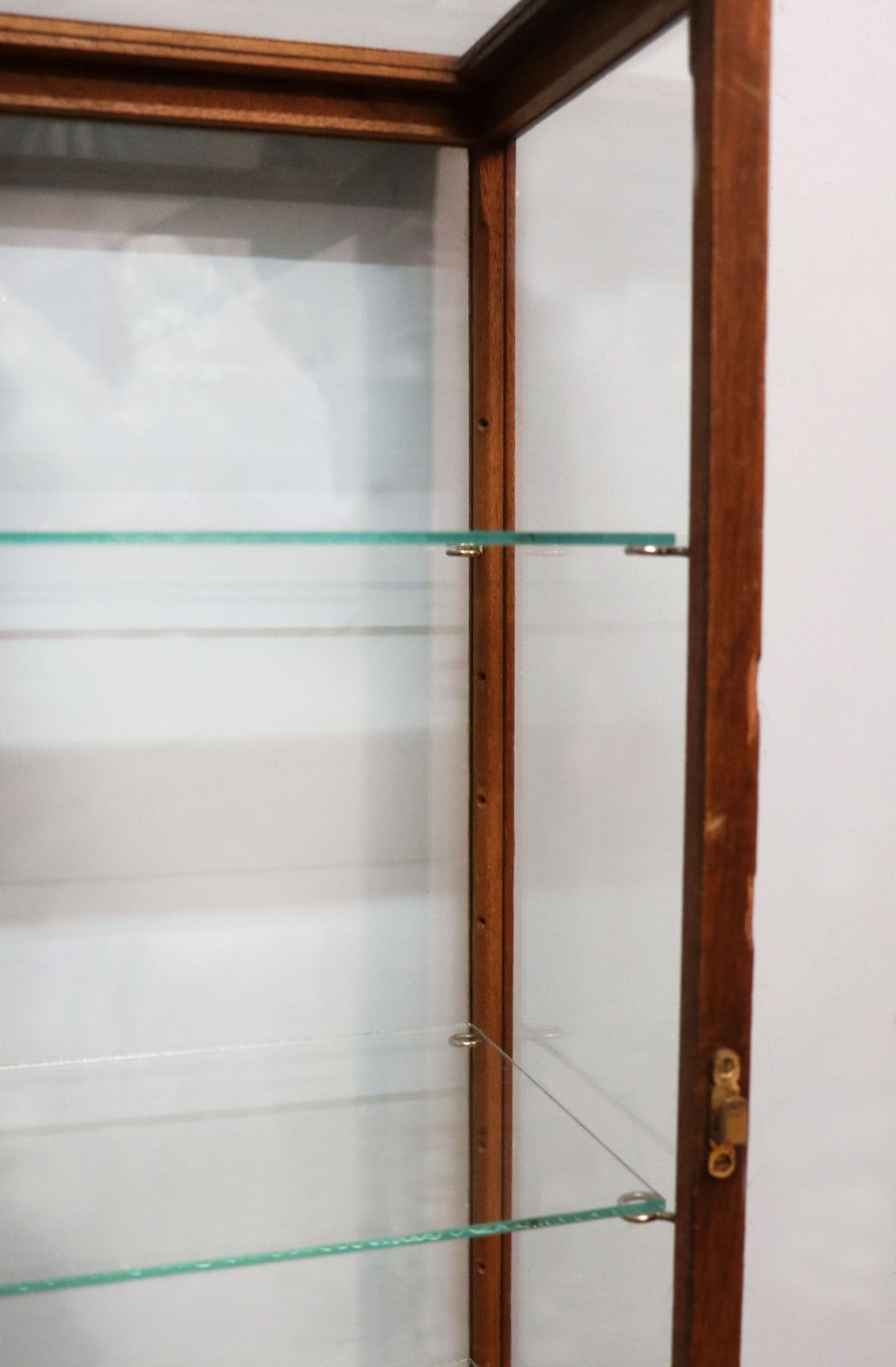 photo vintage A Lovely Pair Of Early 20th Century Counter Display Cabinets Later Sign Written For Frys Chocolate.