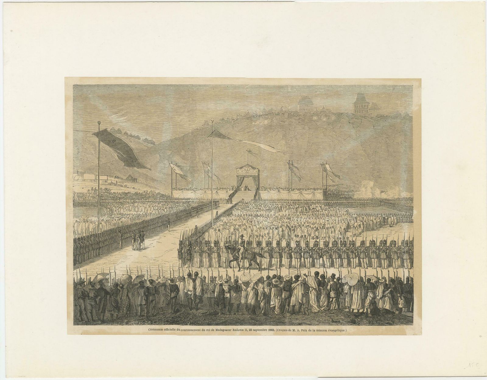Antique Print Of The Ceremony Of The Coronation Of The King Of Madagascar photo Art