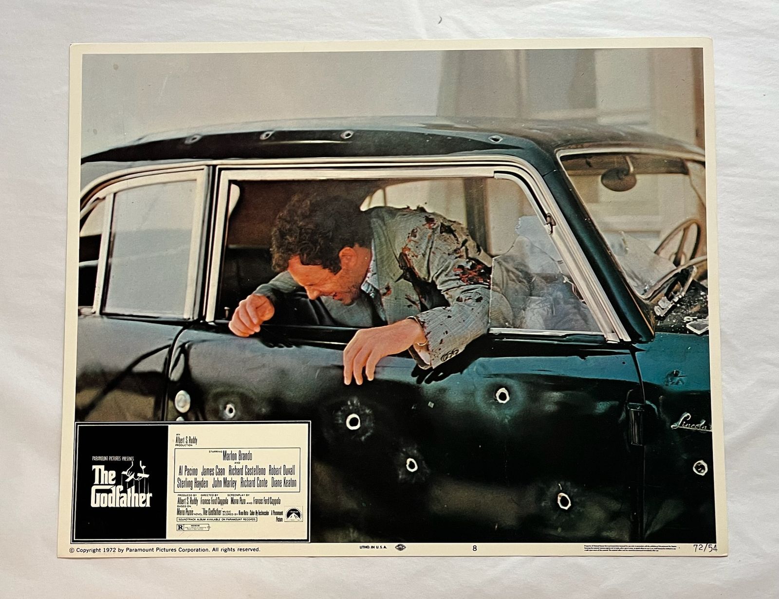 The Godfather   Original 1972 Lobby Card #8 photo furniture