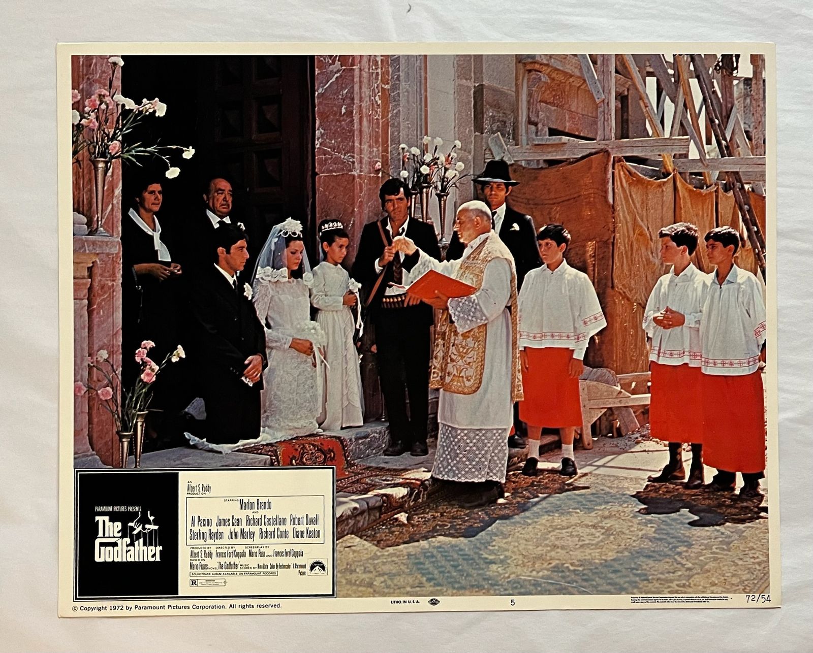 The Godfather   Original 1972 Lobby Card #5 photo furniture