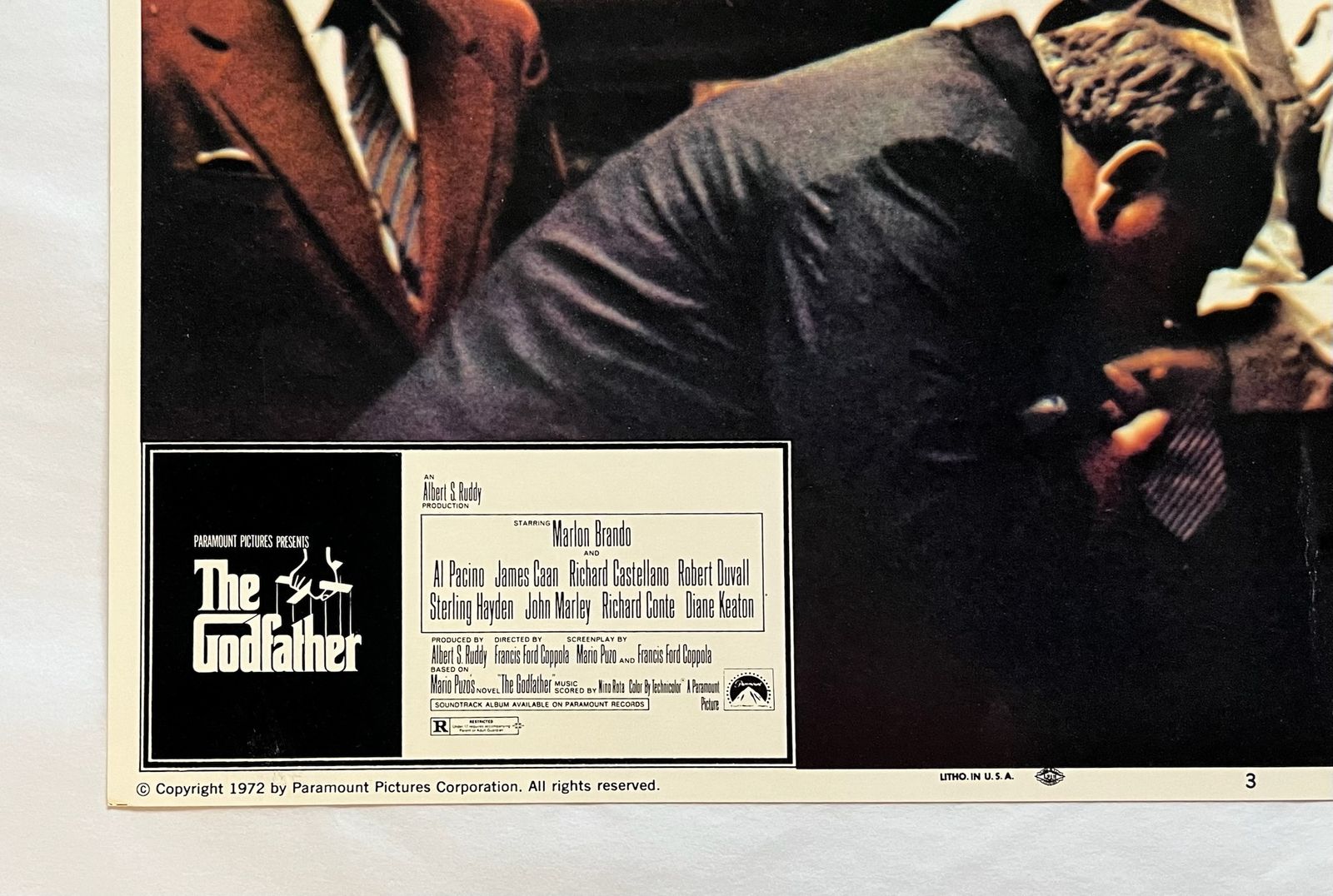 The Godfather   Original 1972 Lobby Card #3 photo for sale