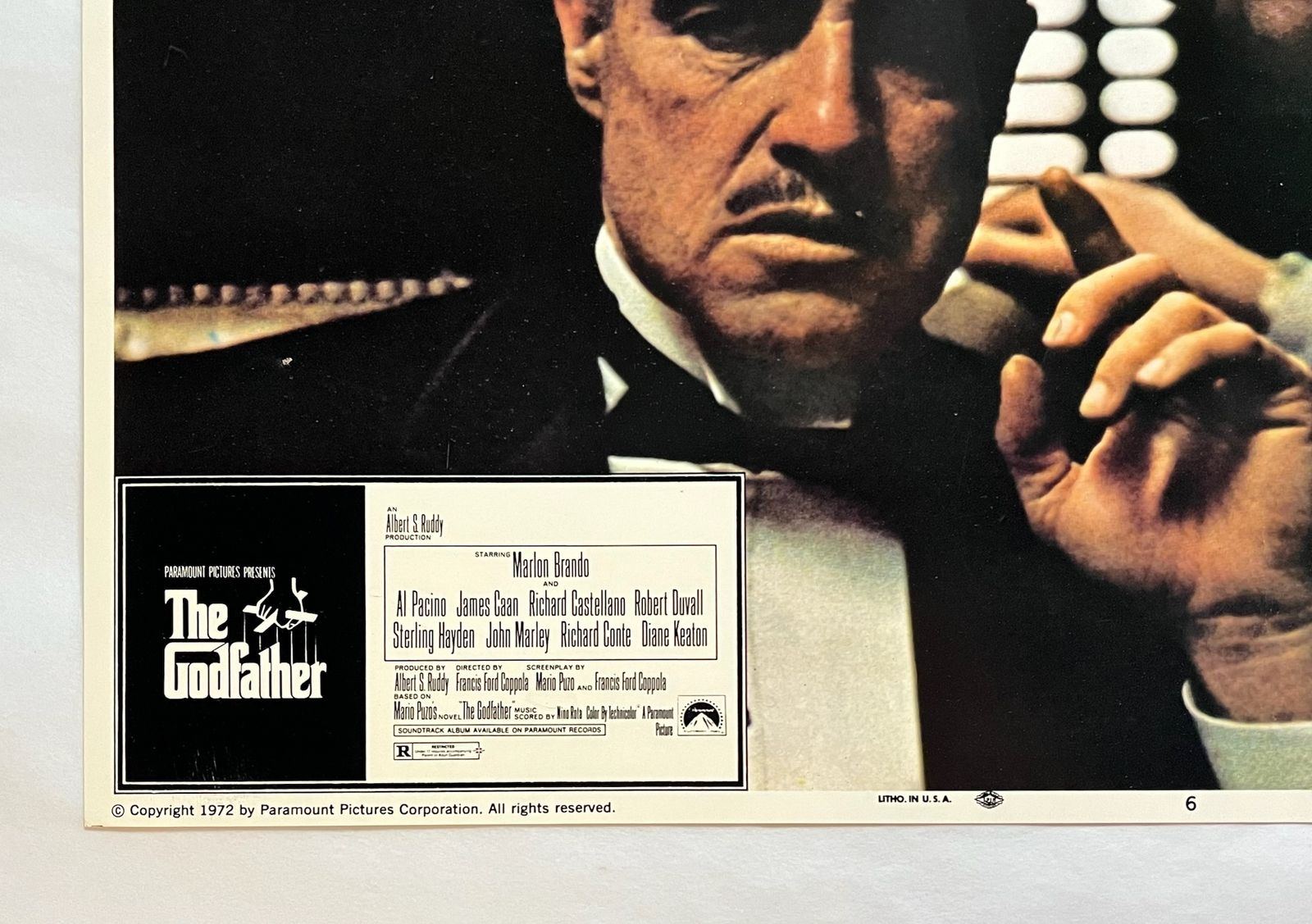 The Godfather   Original 1972 Lobby Card #6 photo for sale