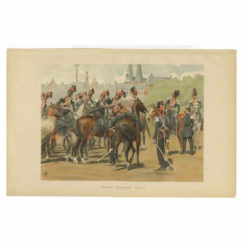 Regiment Dragoons Of The Dutch Army 1856, Published In 1900