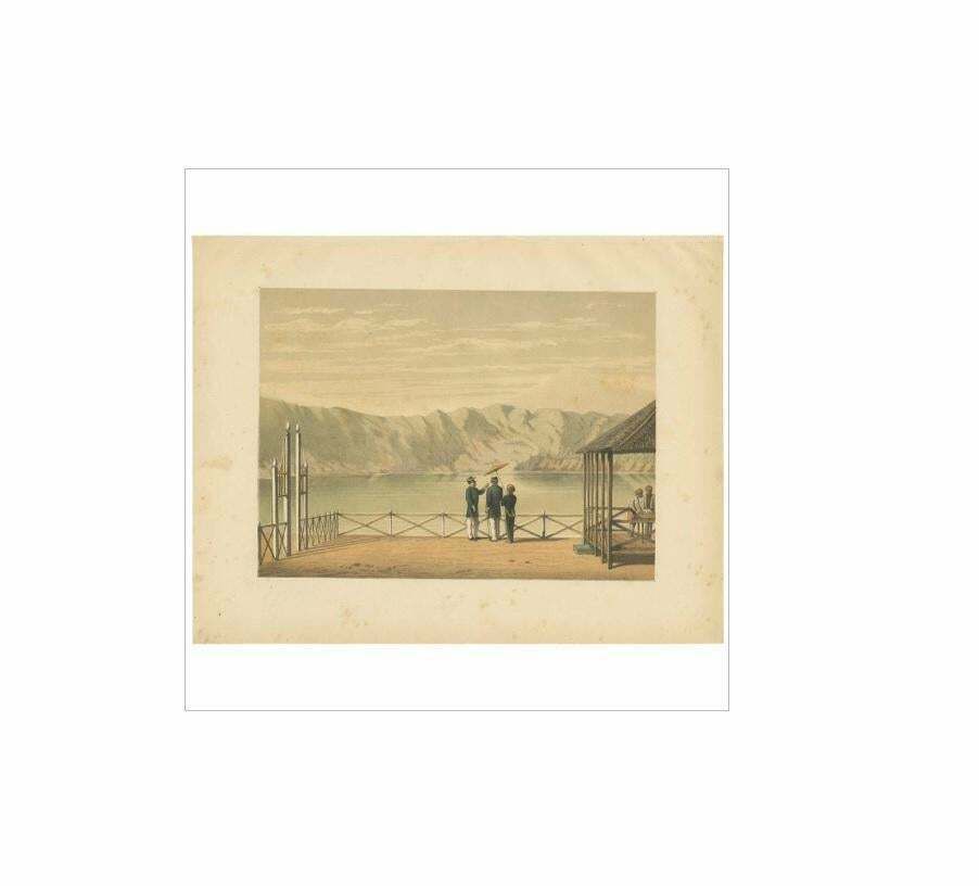 Antique Print Of The Crater Lake On Java By M.T.H. Perelaer, 1888 photo Art
