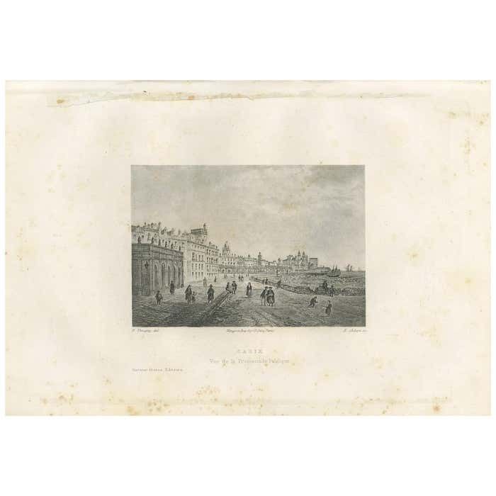 Antique Print Of The City Of Cádiz By Grégoire  1883