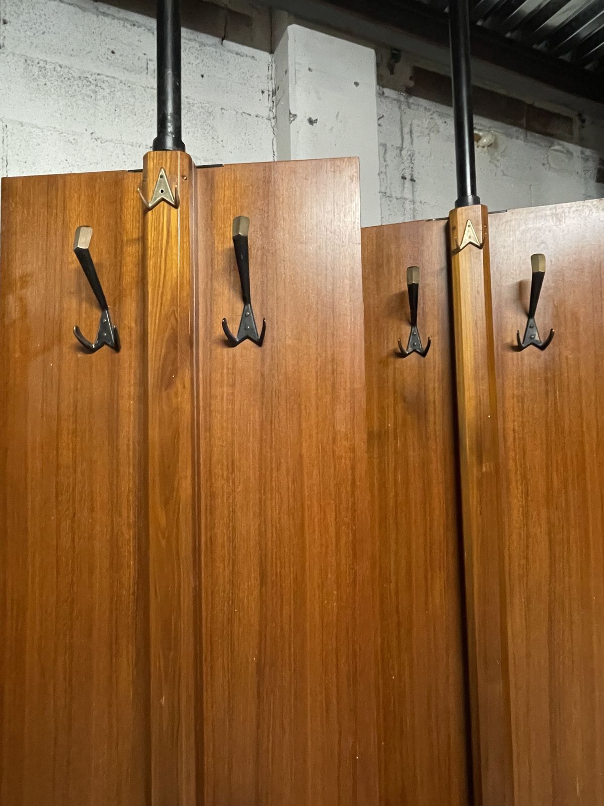 Coat Racks With Revolving Teak Doors, 60s