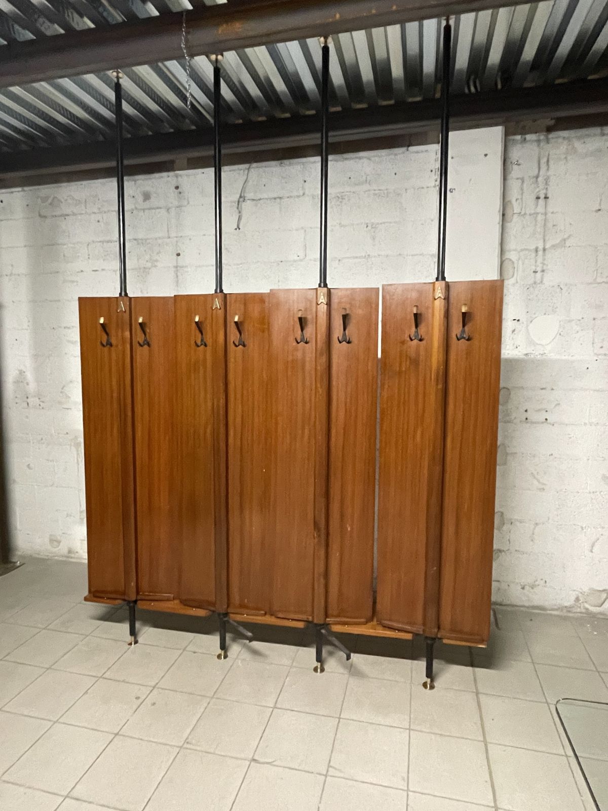 Coat Racks With Revolving Teak Doors, 60s photo Furniture