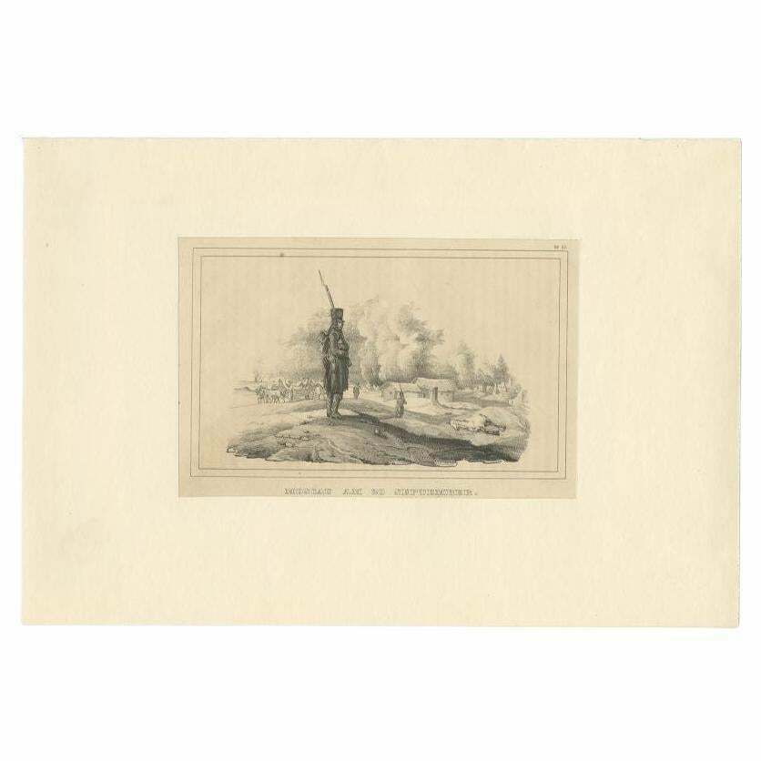 Antique Print Of Moscow During The Fire Of Moscow In Napoleon Wars, Russia, 1845 photo furniture