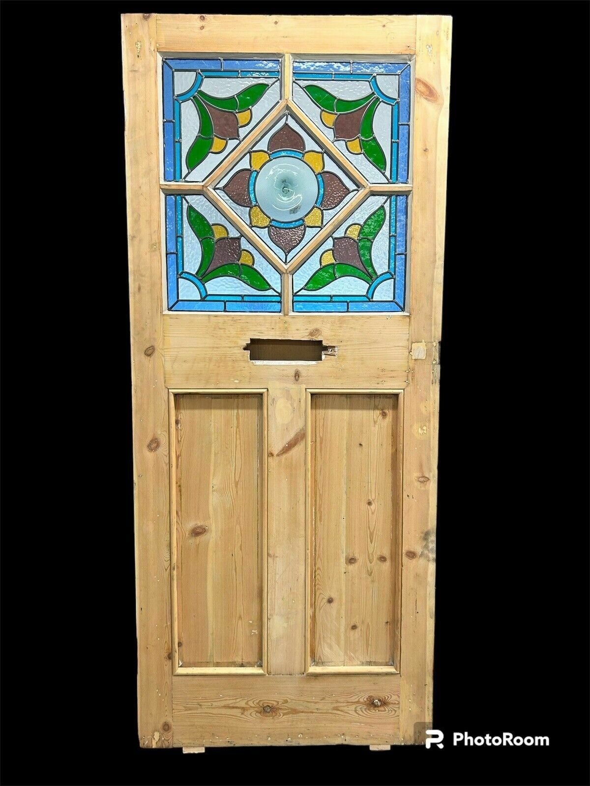 photo furniture Art Deco Stained Glass Front Door Period Old Reclaimed Antique 20 30 Wood Leaded