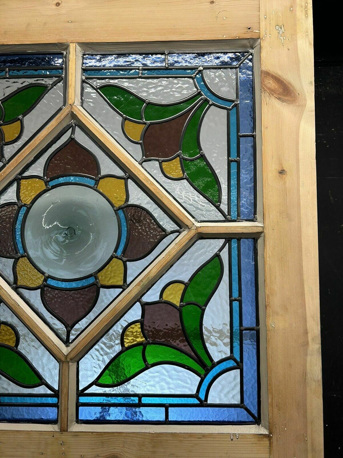 photo buy Art Deco Stained Glass Front Door Period Old Reclaimed Antique 20 30 Wood Leaded