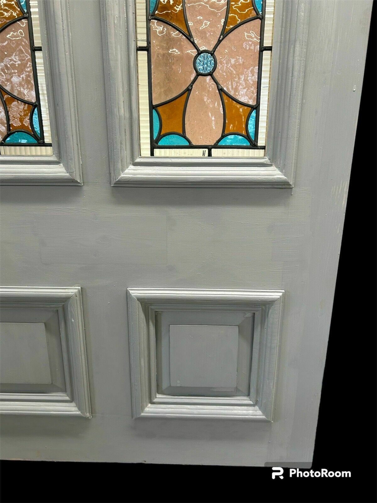Huge Large Victorian Stained Glass Front Door Old Period Reclaim Antique Rebuilt photo buy