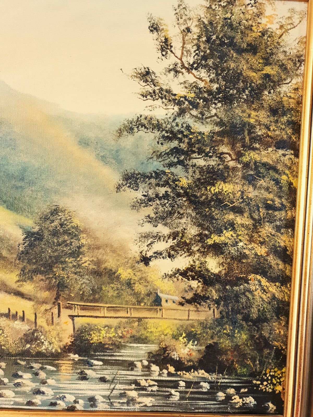 Large Oil On Canvas By Artist Roy Collett (B.1937) Of Watersmeet, Devon photo 145.0