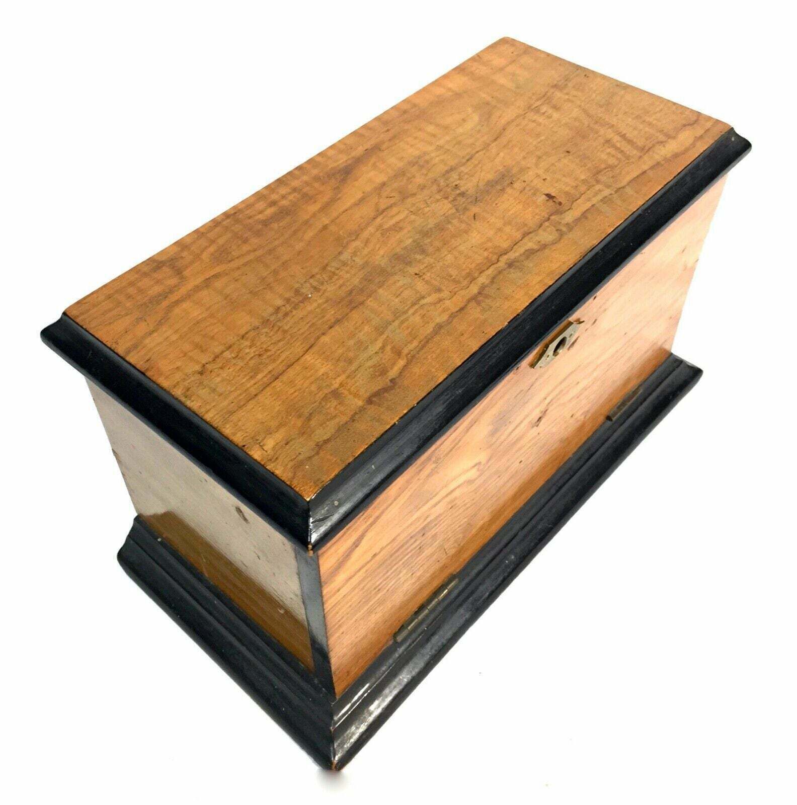 Antique Wooden Stationery Box & Inkwell Stand Set Letter Desktop Tidy / Cabinet photo buy
