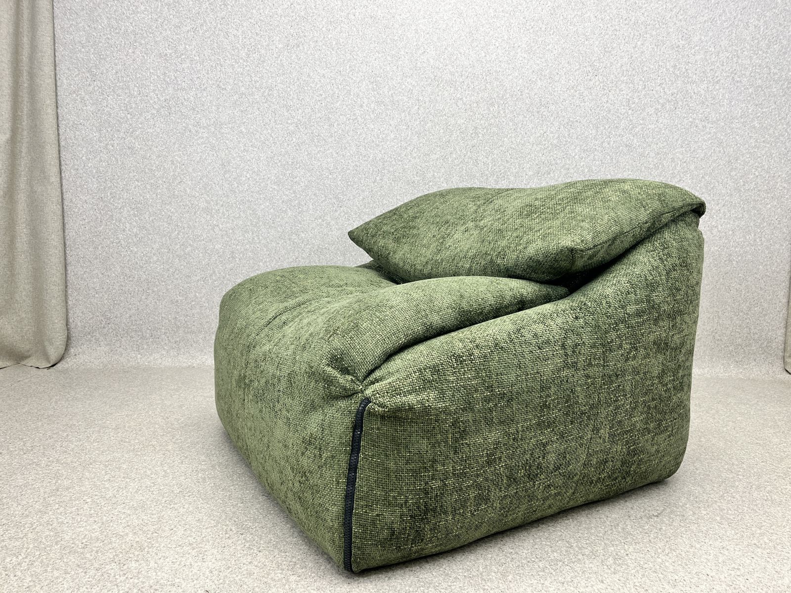 1580.0 Vintage Green Plumy One Seater Sofa Chair By Ligne Roset By Annie Hiéronimus photo