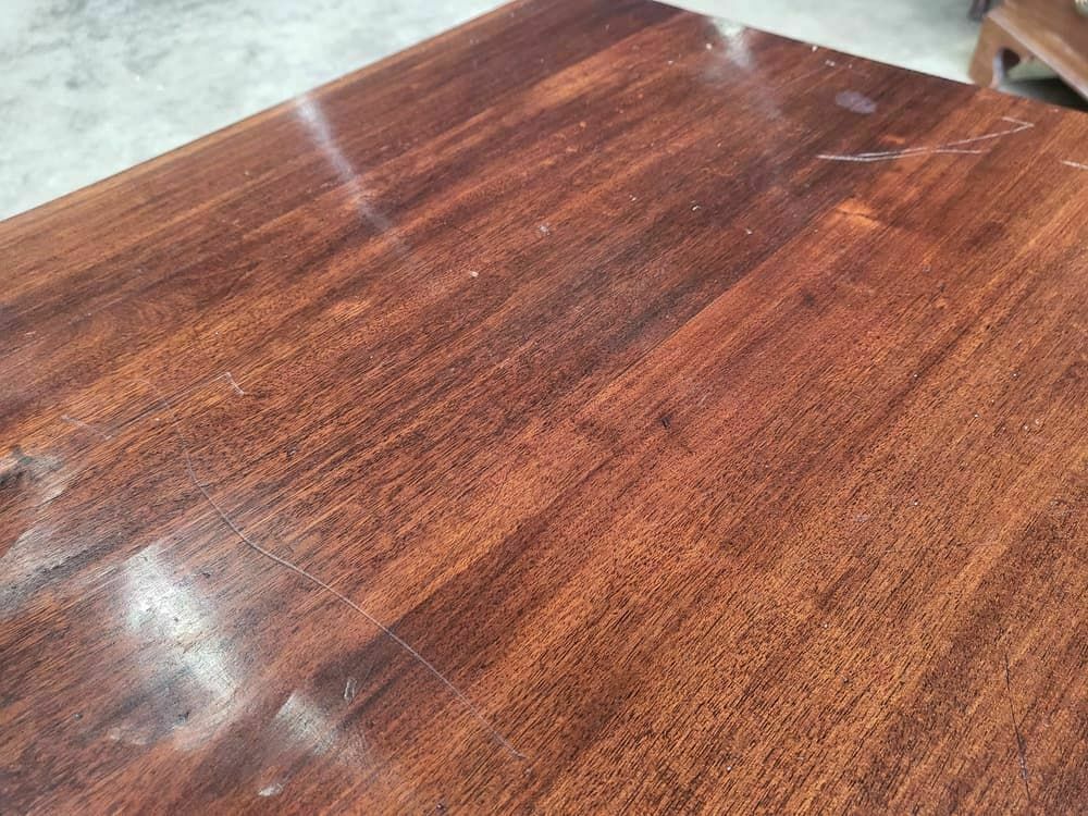 photo furniture Antique Edwardian 2 Tier Mahogany Square Side End Lamp Table Music Filing