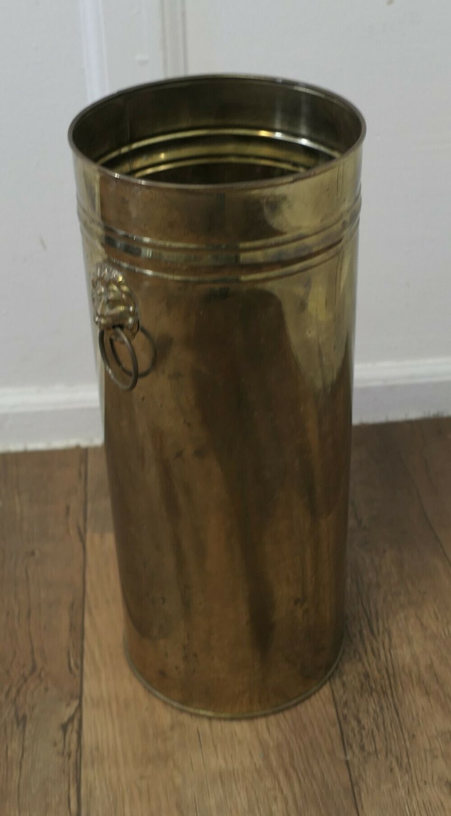 Arts And Crafts Brass Stick Stand, Umbrella Stand photo for sale