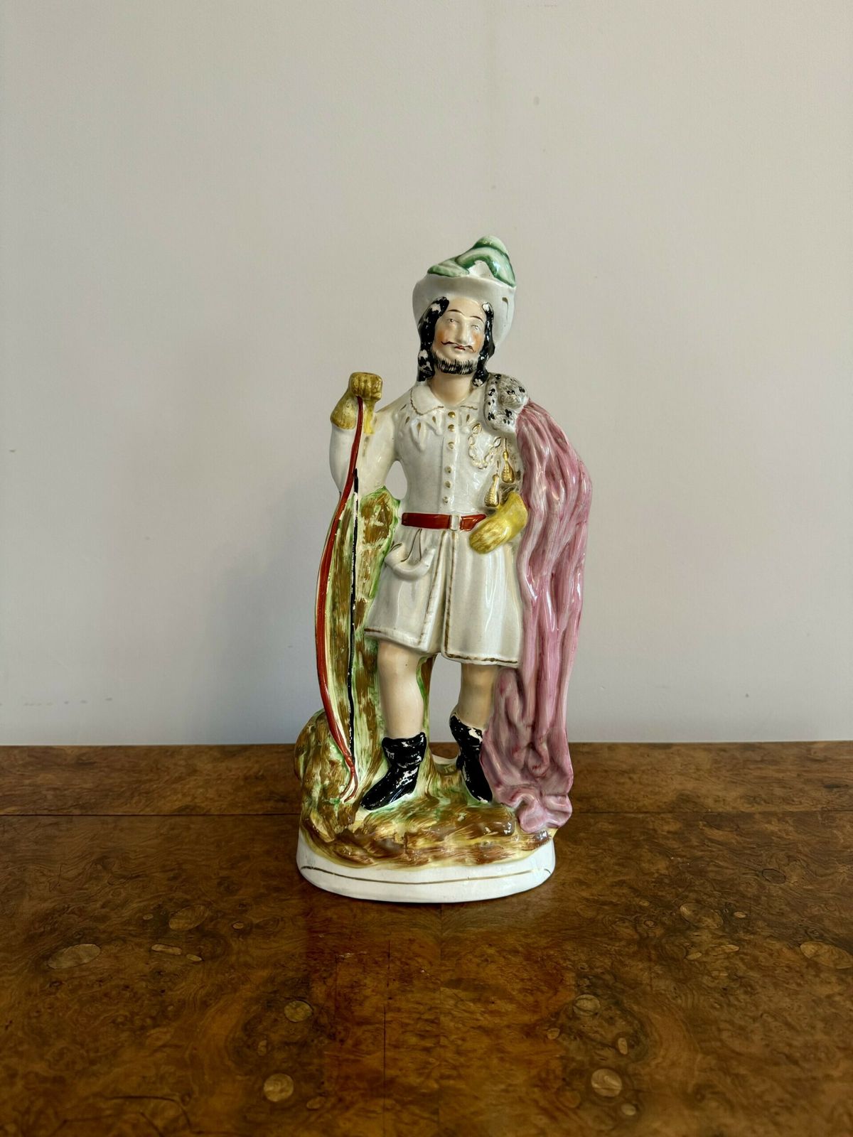 Large Antique Robin Hood Staffordshire Figure