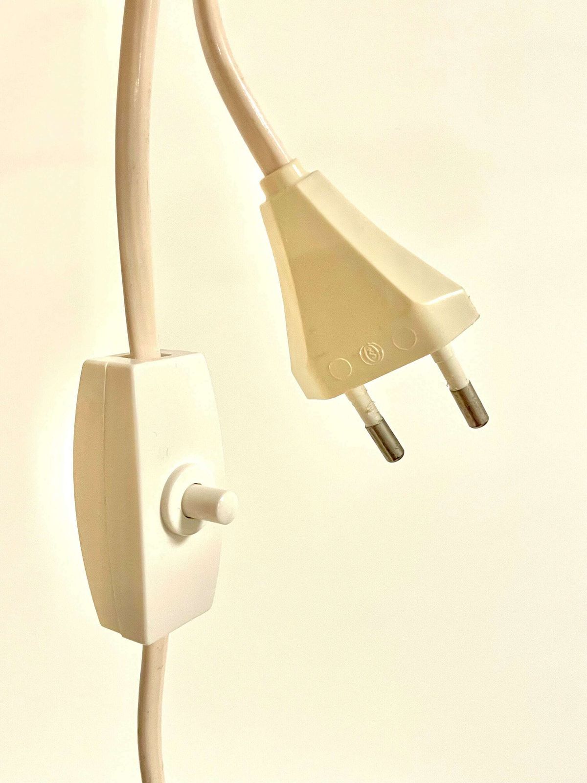 Cute German 1970s Mid Century White Plastic Table Lamp With Embroidery On Fabric Shade And Lace Details   Design By Aro Leuchte photo vintage